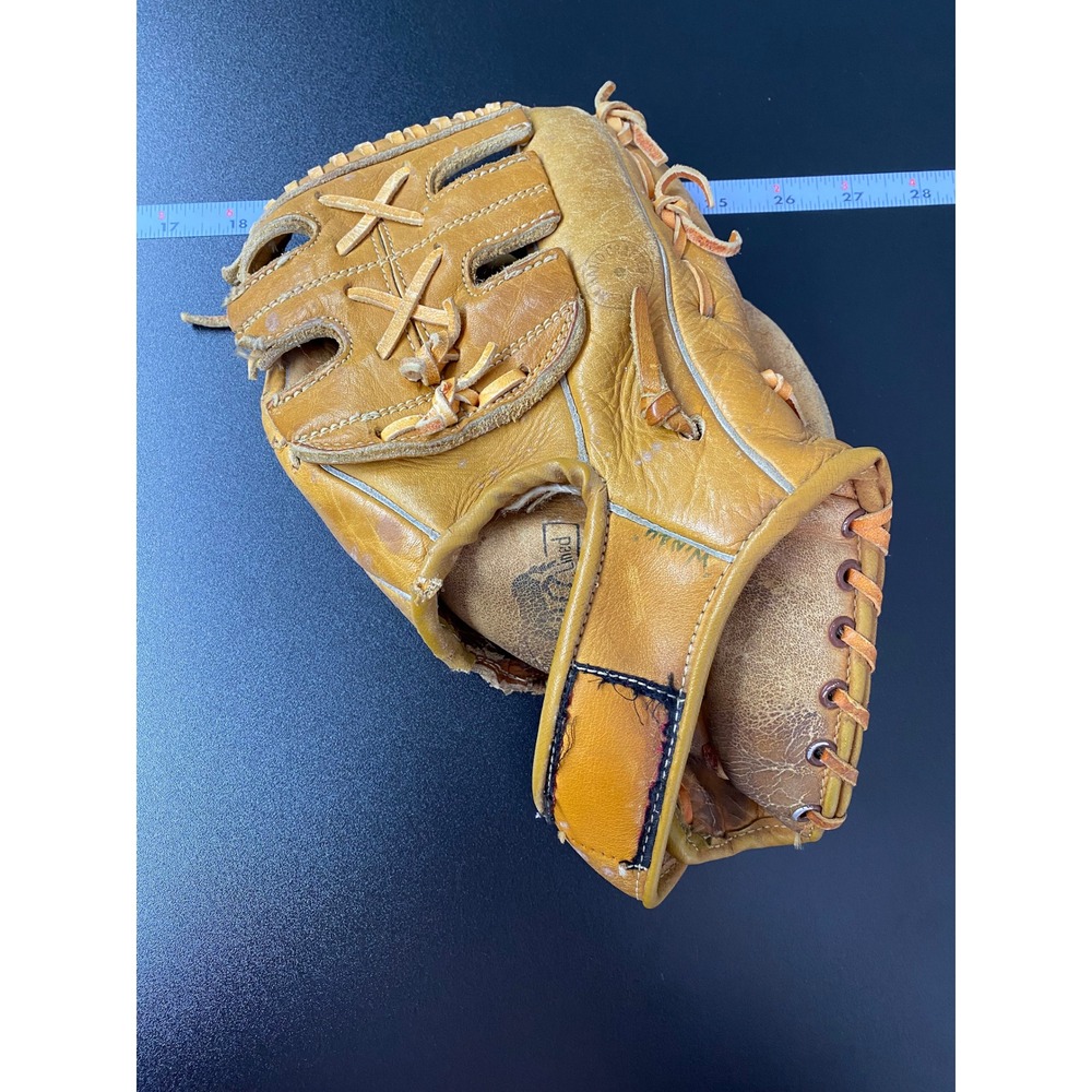 Rawlings Mens Baseball Glove 11 Inch Tan Leather Vintage Flex-Action 1574 Sports